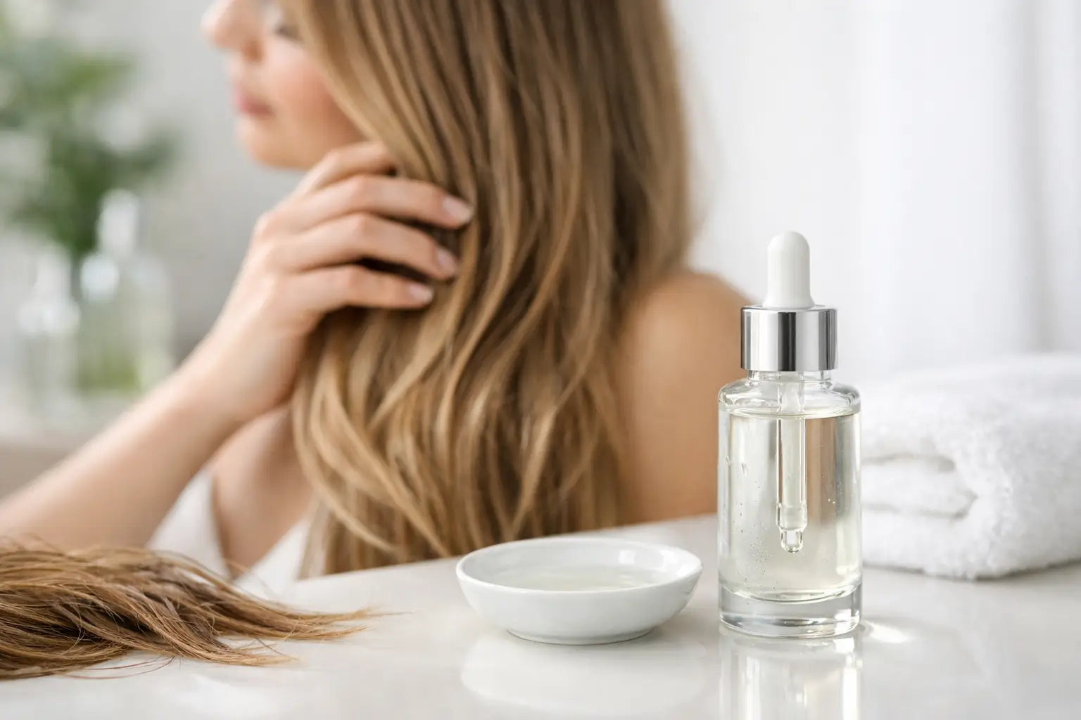 Återfuktande serum för hår som känns lätt